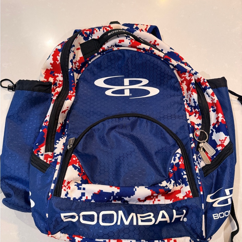 Boombah Blue Red White Digital Camo Bat Bag